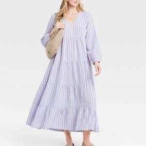 Universal Thread Womens Striped Ballon Long Sleeve